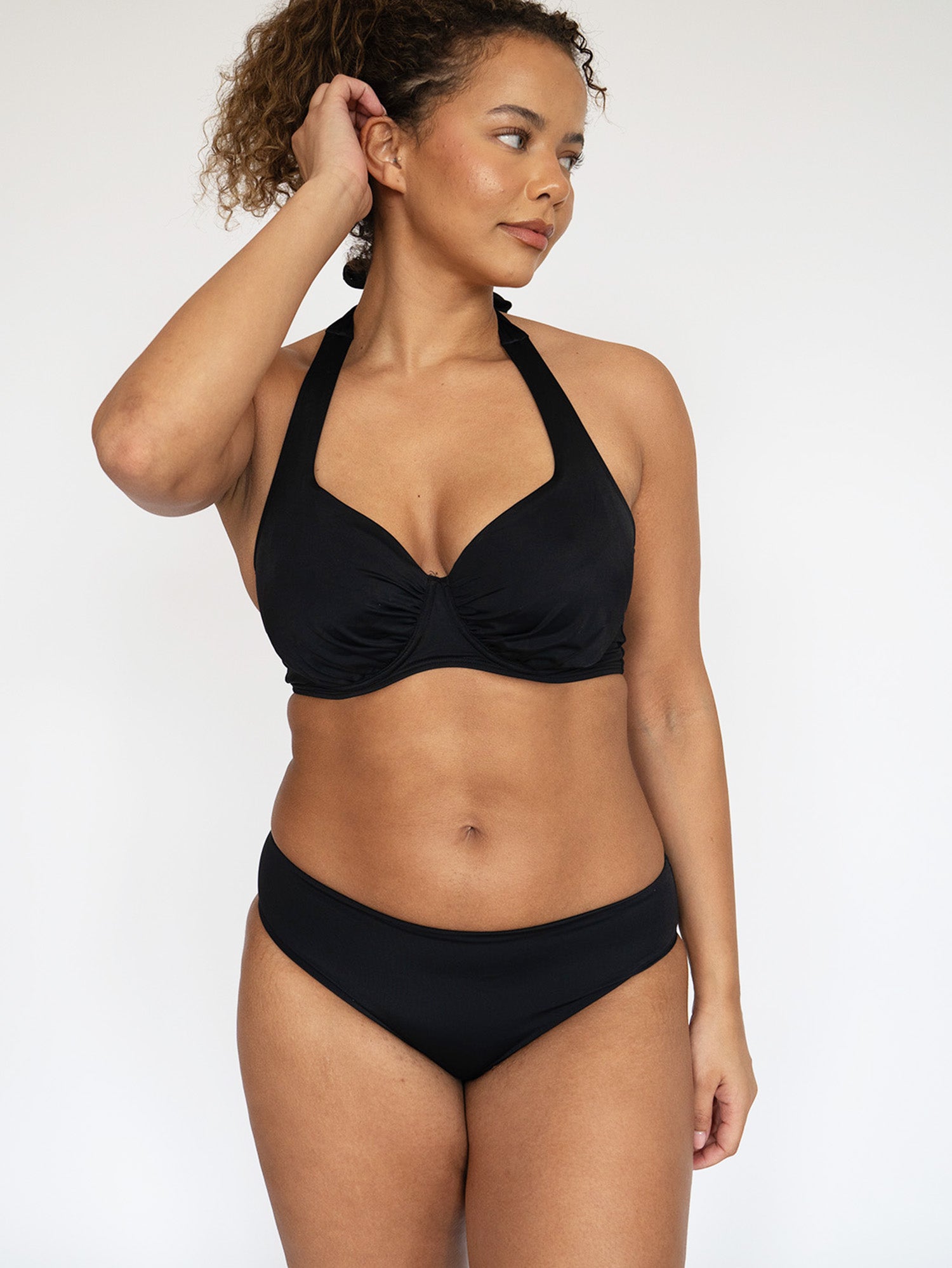 Black high neck bikini best sale