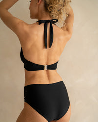 DD+ Halter Neck Bikini Top Black