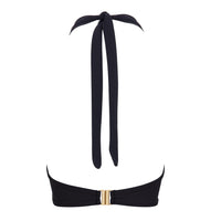 DD+ Halter Neck Bikini Top Black