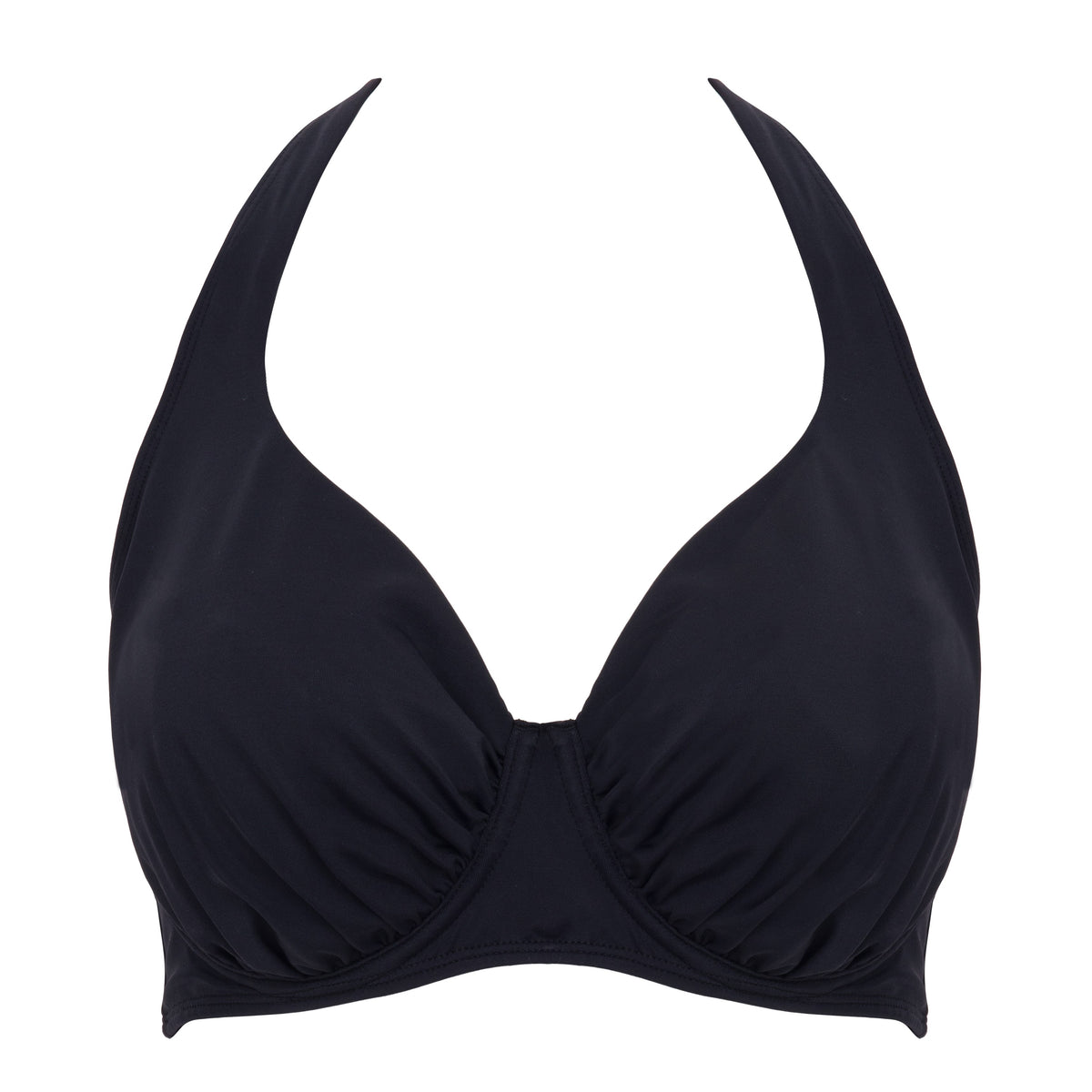 DD+ Halter Neck Bikini Top Black