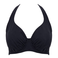 DD+ Halter Neck Bikini Top Black