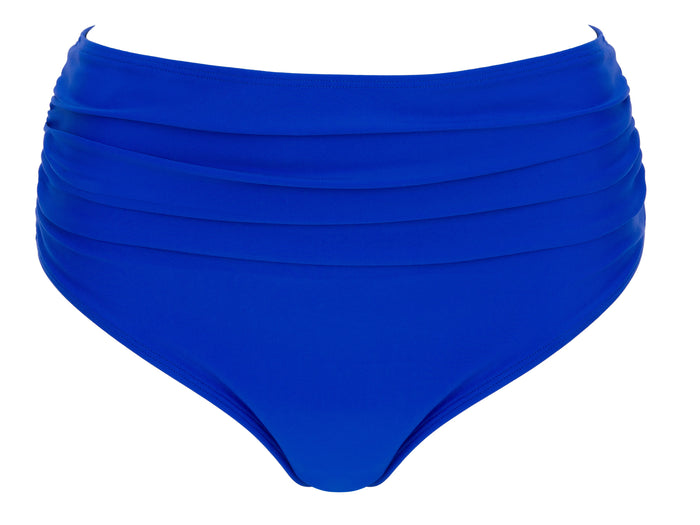 High waisted tummy control bikini bottoms cobalt blue