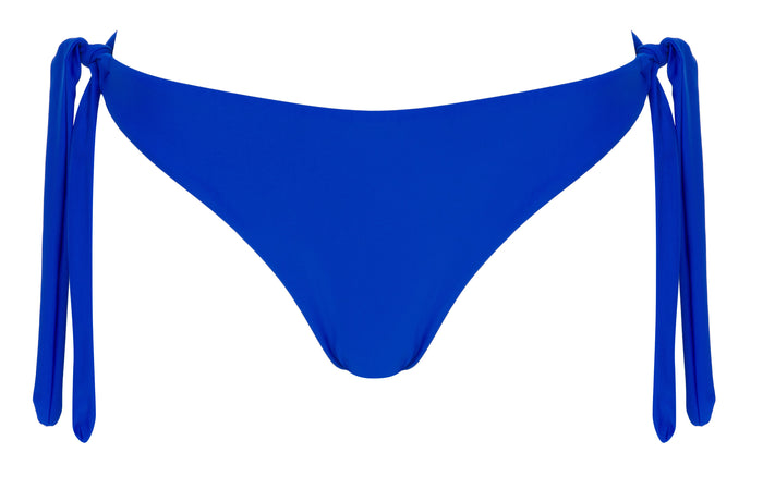 Tie Side bikini bottoms cobalt blue front view