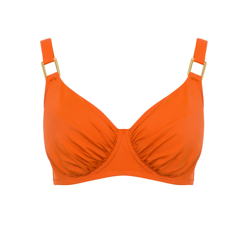Full Cup DD+ Bikini Top Papaya Orange