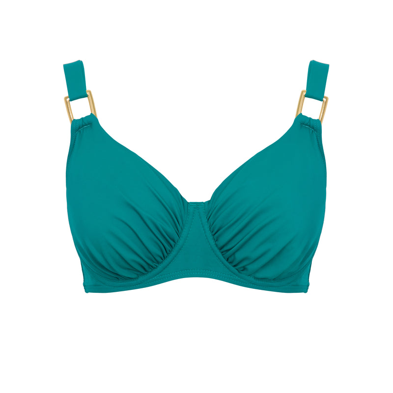 Full Cup DD+ Bikini Top Teal Blue
