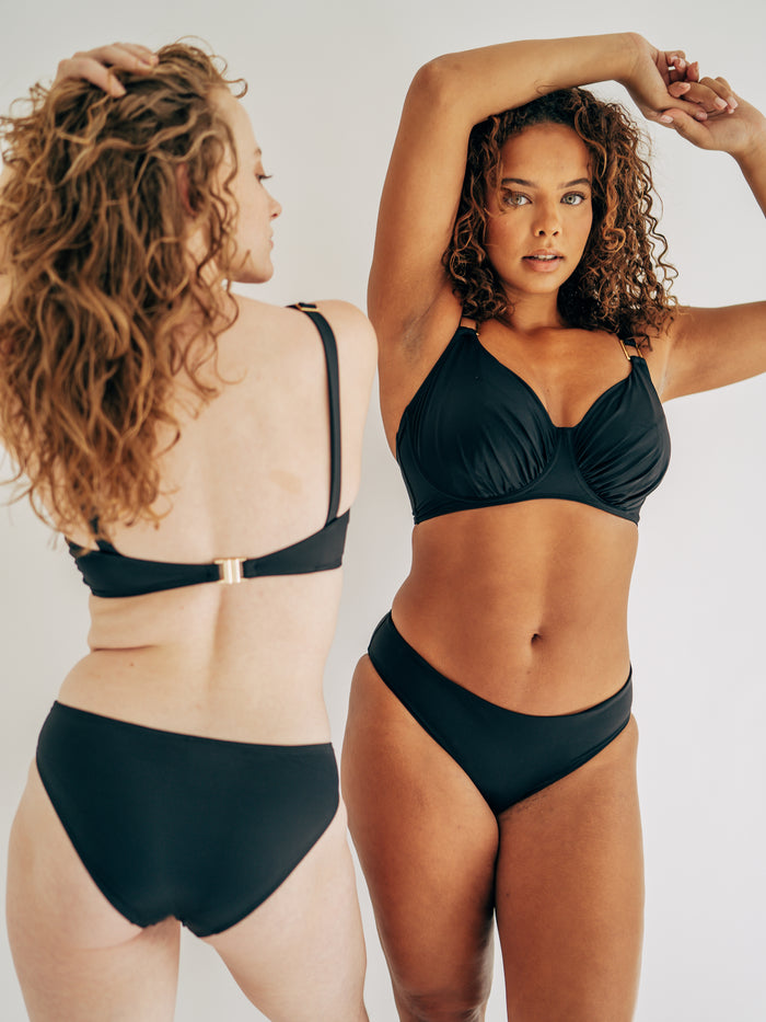 Full Cup DD+ Bikini Top Black