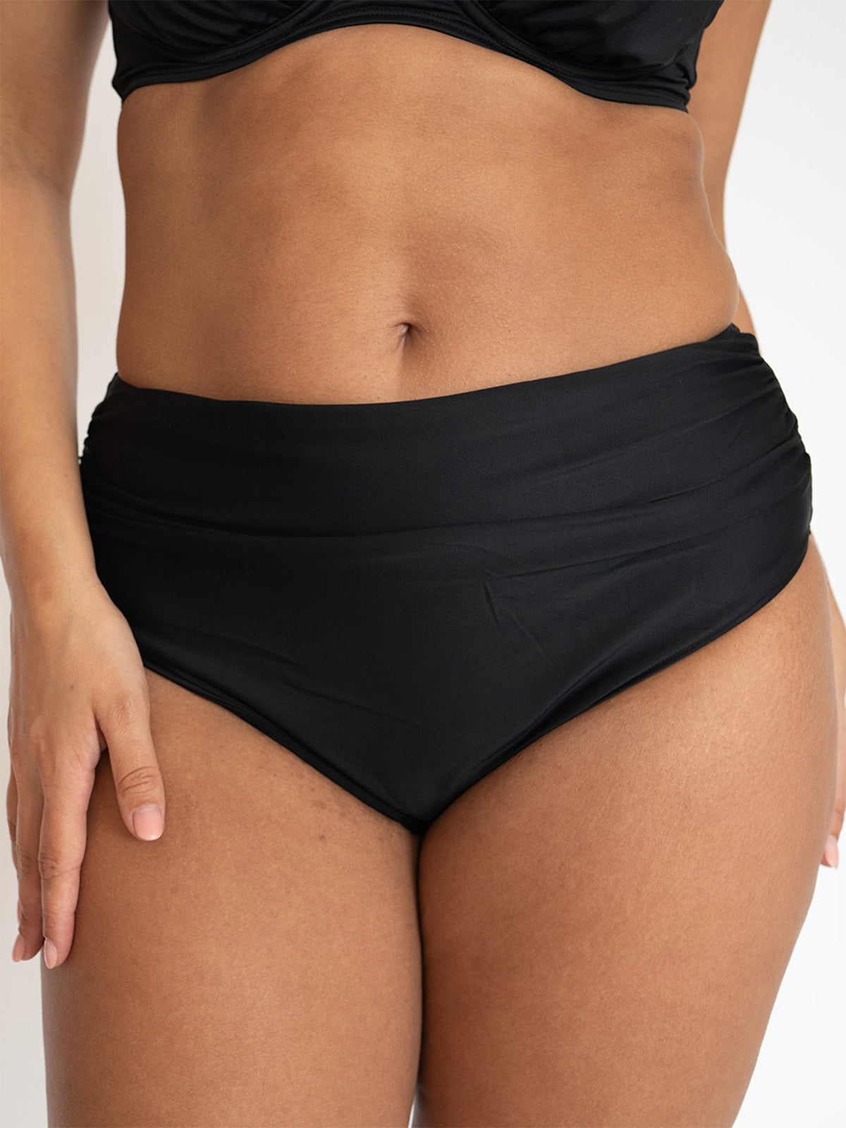 High Waisted Bikini Bottoms Classic Black