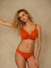 Full Cup DD+ Bikini Top Papaya Orange