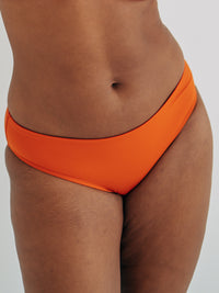Mid Rise Bikini Bottoms Papaya Orange