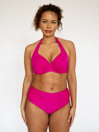 High Waisted Bikini Bottoms Hot Pink