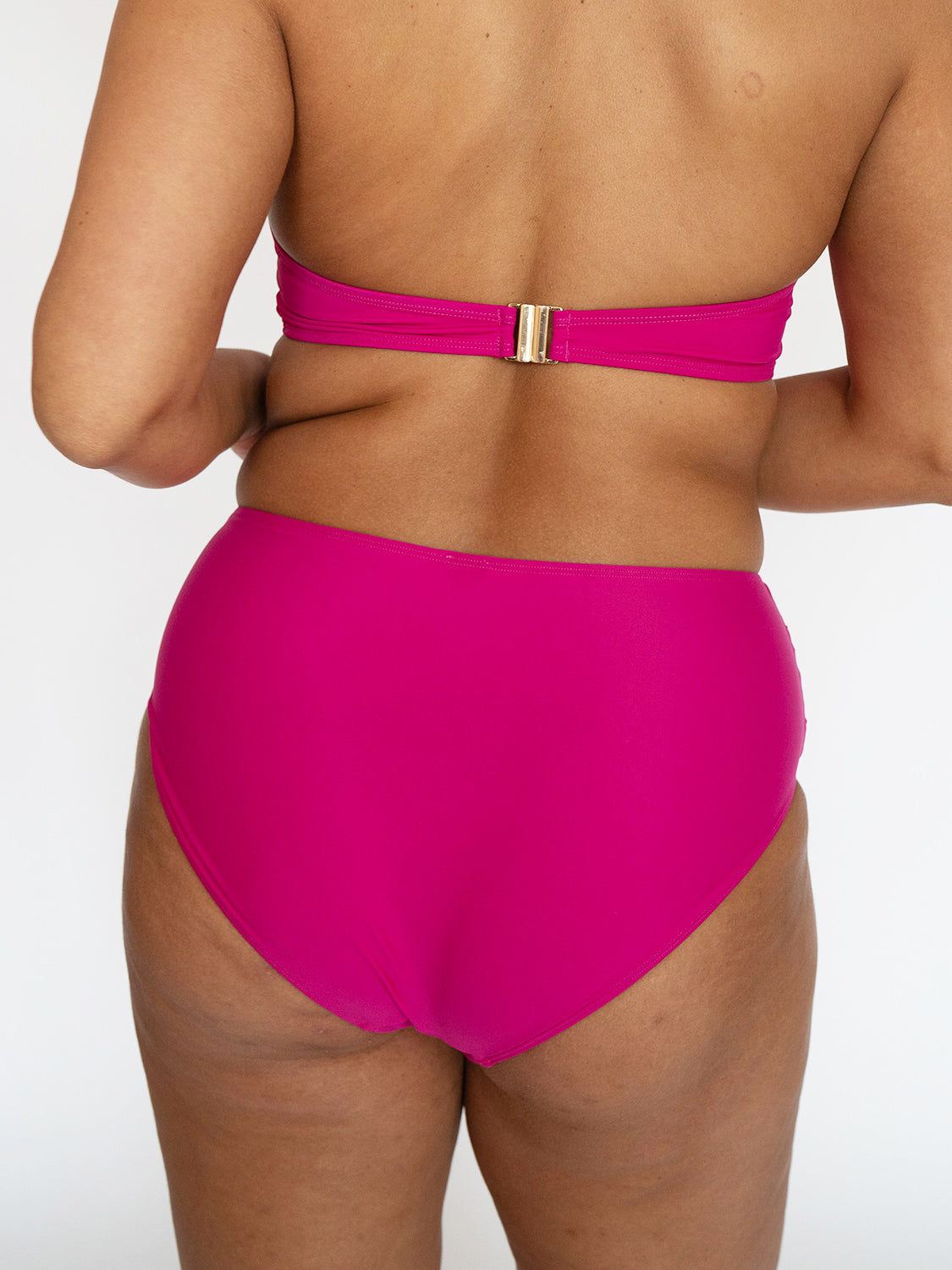 Hot pink high waisted swimsuit on sale