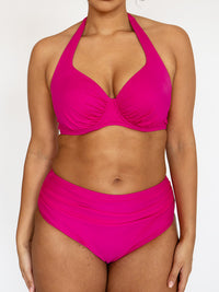 Signature DD+ Halter Neck Bikini Top Pink