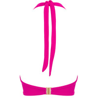DD+ Halter Neck Bikini Top Pink