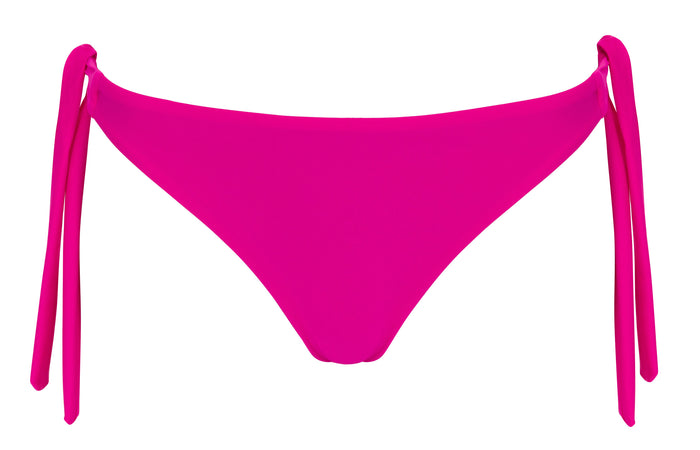 Tie Side bikini bottoms bright pink front view
