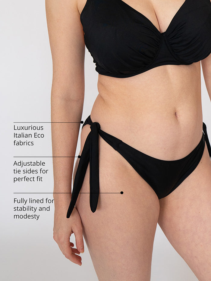 Tie Side Bikini Bottoms Classic Black