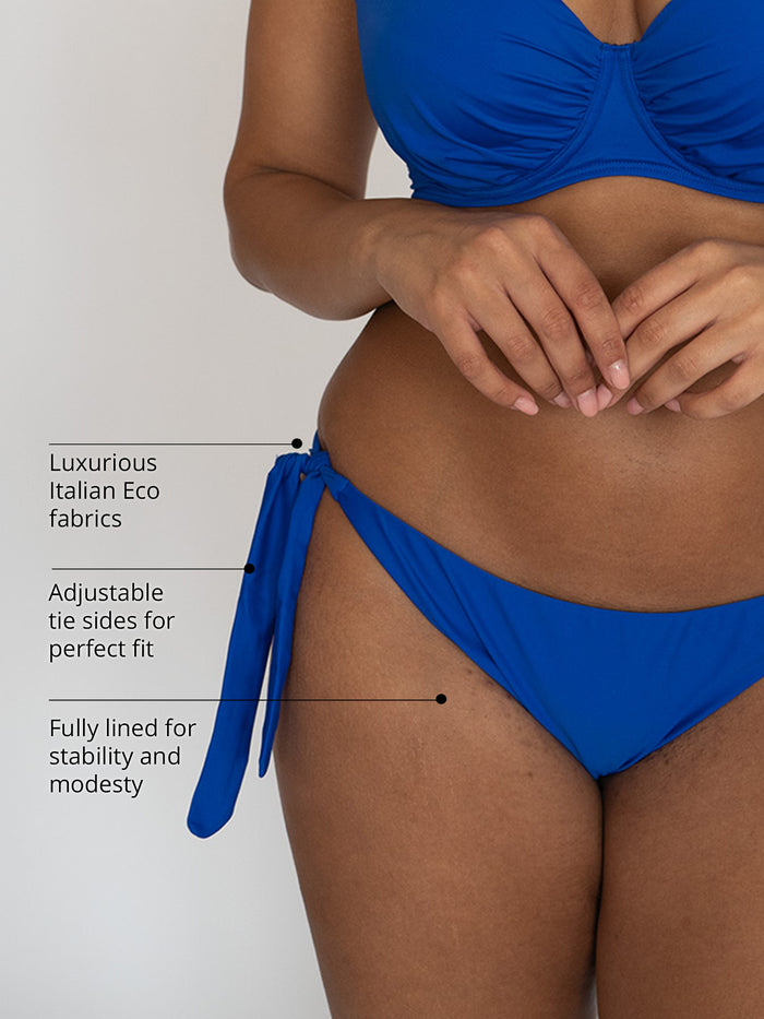 Tie Side Bikini Bottoms Santorini Blue